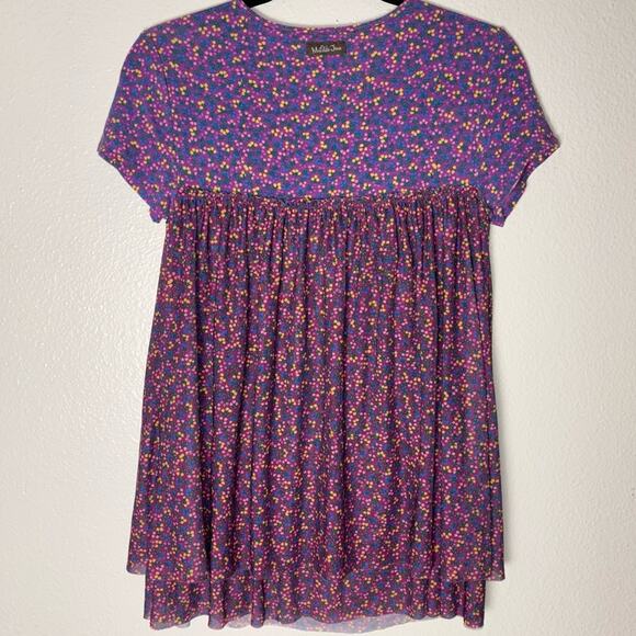 Matilda Jane Walking On a Cloud Mesh Babydoll Top Purple Women's Size Medium - Picture 12 of 16